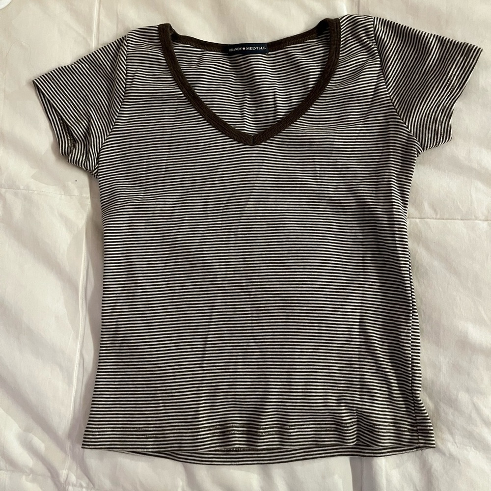 Brandy Melville short sleeve striped top